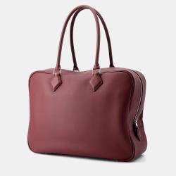 Pre Owned Hermes Plume Size 32 Rouge H Swift Leather Bag