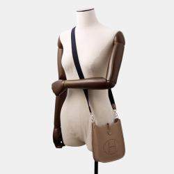 Pre Owned Hermes Evelyne Amazon Long TPM Etoupe/Blue Indigo Taurillon Clemence Bag