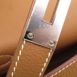 Pre Owned Hermes Kelly Maxi 42 Gold Togo Leather Bag