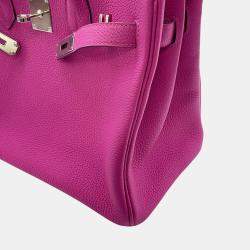 Pre Owned Hermes Birkin Rose Purple 30 Togo Leather Bag 