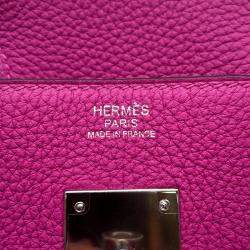 Pre Owned Hermes Birkin Rose Purple 30 Togo Leather Bag 
