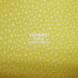 Pre Owned Hermes Picotin Lock Lime Taurillon Clemence MM