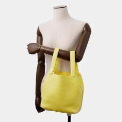 Pre Owned Hermes Picotin Lock Lime Taurillon Clemence MM