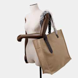 Pre Owned Hermes Etrivieres Shopping Beige Marfa/Black Towargoelan Vache Hunter Leather