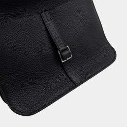 Pre Owned Hermes Halzan Black Taurillon Clemence Size 25