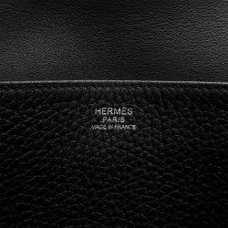 Pre Owned Hermes Halzan Black Taurillon Clemence Size 25