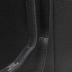 Pre Owned Hermes Halzan Black Taurillon Clemence Size 25