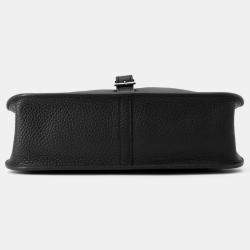 Pre Owned Hermes Halzan Black Taurillon Clemence Size 25