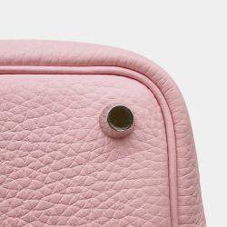 Pre Owned Hermes Picotin Lock Rose Sakura Taurillon Clemence PM