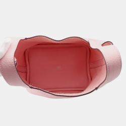 Pre Owned Hermes Picotin Lock Rose Sakura Taurillon Clemence PM