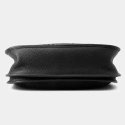Pre Owned Hermes Evelyne3 Black Taurillon Clemence GM Tote