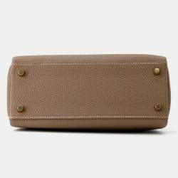 Pre Owned Hermes Kelly Retourne Etoupe Togo Leather 25