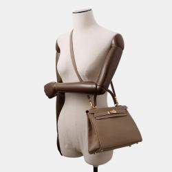 Pre Owned Hermes Kelly Retourne Etoupe Togo Leather 25