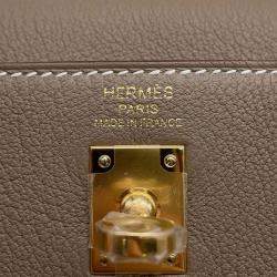 Pre Owned Hermes Kelly Retourne Etoupe Togo Leather 25