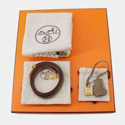 Pre Owned Hermes Kelly Retourne Etoupe Togo Leather 25