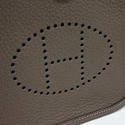 Pre Owned Hermes Evelyn 16 Brown Grey Leather Bag