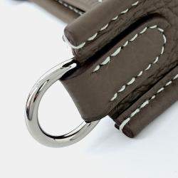 Pre Owned Hermes Evelyn 16 Brown Grey Leather Bag