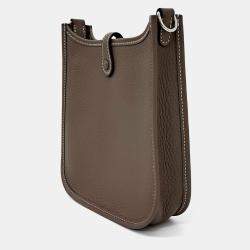 Pre Owned Hermes Evelyn 16 Brown Grey Leather Bag