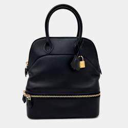 Pre Owned Hermes Bolide Secret Black Leather Bag