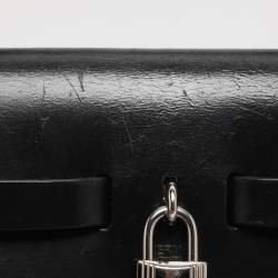 Pre Owned Hermes Black Coated Canvas and Leather Limited Edition Herbag Zip 31 Bag