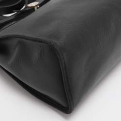 Pre Owned Hermes Black Coated Canvas and Leather Limited Edition Herbag Zip 31 Bag