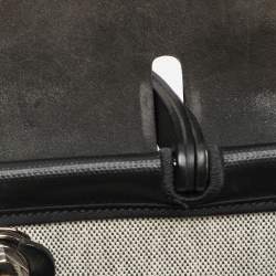 Pre Owned Hermes Black Coated Canvas and Leather Limited Edition Herbag Zip 31 Bag