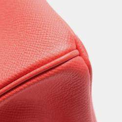 Pre Owned Hermes Birkin 30 Rouge Pivoine Epsom Leather Tote Bag