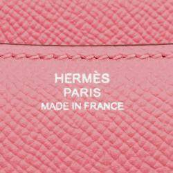 مملوكة مسبقًا حقيبة هيرمس كونستانس الصغيرة كتف جلد إبزوم وردية أزالي