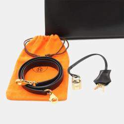 Pre Owned Hermes Kelly 28 Black Box Calf Leather Top Handle Bag