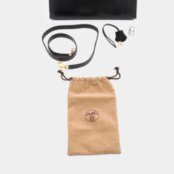 Pre Owned Hermes Kelly 28 Black Box Calf Leather Top Handle Bag