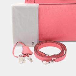 Pre Owned Hermes Kelly 28 Rose Dete Taurillon Clemence Leather Tote Bag