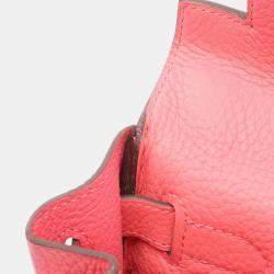 Pre Owned Hermes Kelly 28 Rose Dete Taurillon Clemence Leather Tote Bag