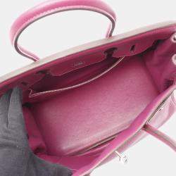 Pre Owned Hermes Birkin 30 Tosca Taurillon Clemence Leather Tote Bag