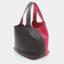 Pre Owned Hermes Picotin Lock 22 Multicolor Taurillon Clemence Leather Shoulder Bag