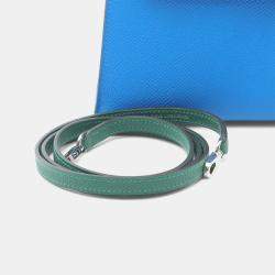 Pre Owned Hermes Kelly Mini Tricolor Epsom Leather Top Handle Bag