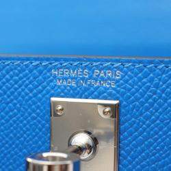 Pre Owned Hermes Kelly Mini Tricolor Epsom Leather Top Handle Bag