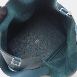 Pre Owned Hermes Picotin Lock 22 Colvert Taurillon Clemence Leather Shoulder Bag