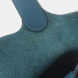 Pre Owned Hermes Picotin Lock 22 Colvert Taurillon Clemence Leather Shoulder Bag