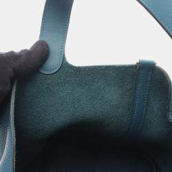 Pre Owned Hermes Picotin Lock 22 Colvert Taurillon Clemence Leather Shoulder Bag