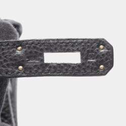 Pre Owned Hermes Birkin 30 Black Taurillon Clemence Leather Tote Bag