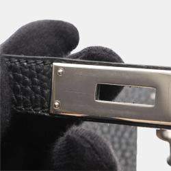 Pre Owned Hermes Birkin 30 Black Taurillon Clemence Leather Tote Bag