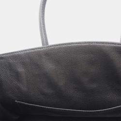 Pre Owned Hermes Birkin 30 Black Taurillon Clemence Leather Tote Bag