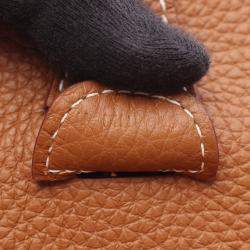 Pre Owned Hermes Evelyne 29 Brown Taurillon Clemence Leather Shoulder Bag