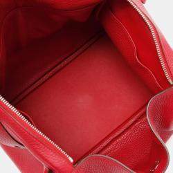 Pre Owned حقيبة هيرمس ليندي 30 جلد كليمنس توريلون أحمر للكتف