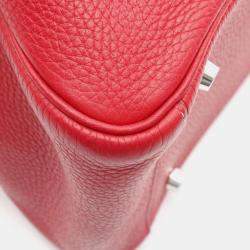 Pre Owned حقيبة هيرمس ليندي 30 جلد كليمنس توريلون أحمر للكتف