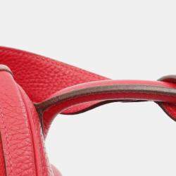 Pre Owned حقيبة هيرمس ليندي 30 جلد كليمنس توريلون أحمر للكتف