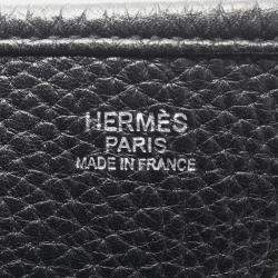 Pre Owned Hermes Evelyne 29 Black Taurillon Clemence Leather Shoulder Bag
