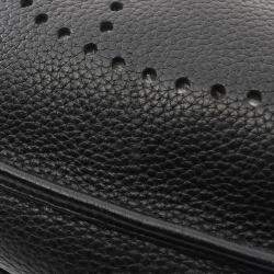 Pre Owned Hermes Evelyne 29 Black Taurillon Clemence Leather Shoulder Bag