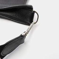 Pre Owned Hermes Evelyne 29 Black Taurillon Clemence Leather Shoulder Bag