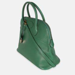 Pre Owned Hermes Vintage Vert Bengale Courchevel Bolide 35 GHW